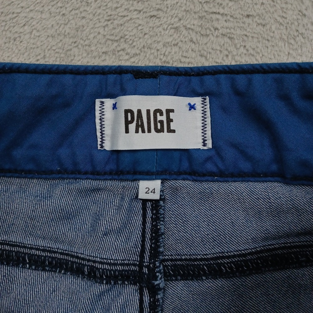 Paige Jeans Womens 24 Blue Denim Hidden Hills Straight Stretch‎ Modern Pockets - Picture 3 of 8